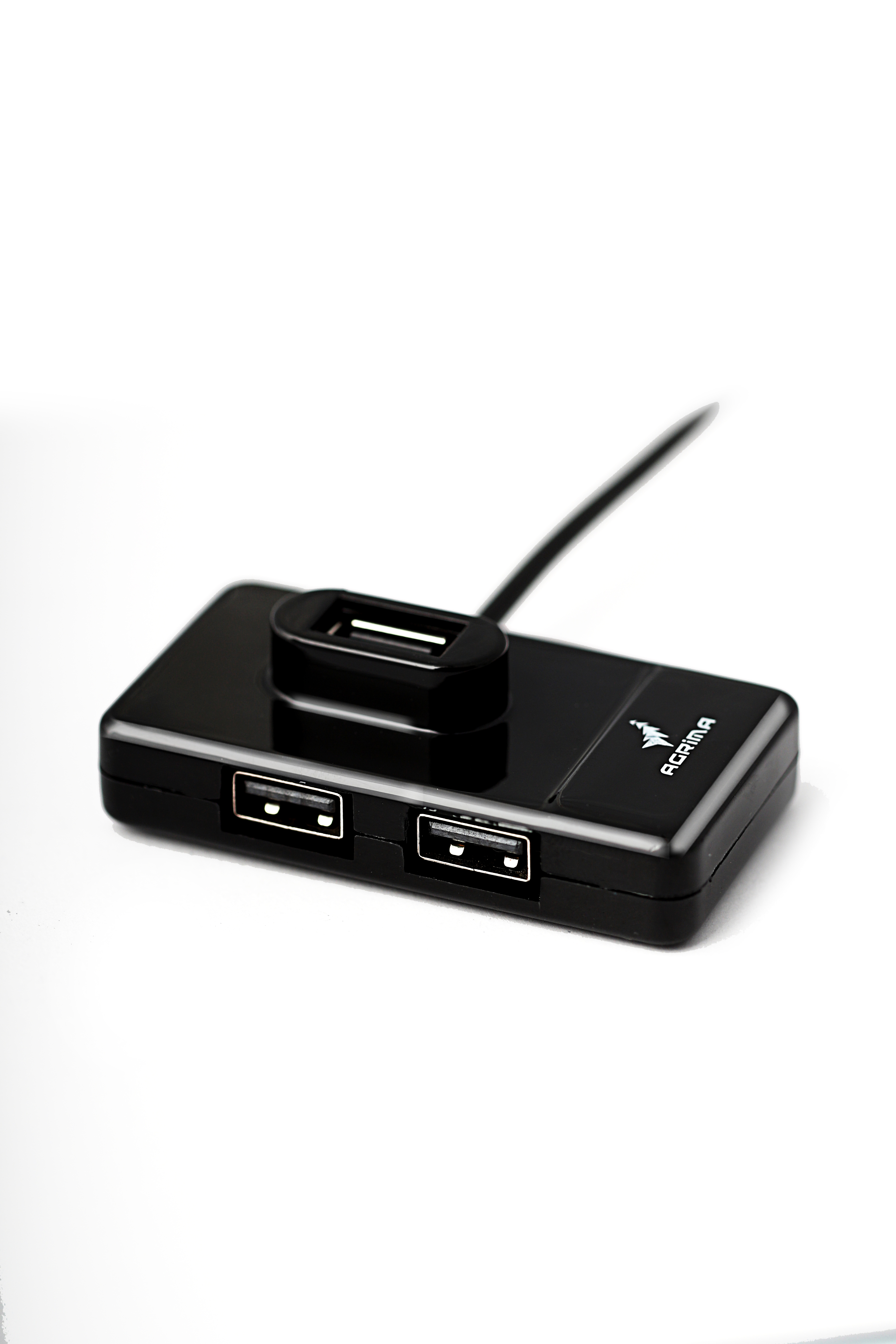 Picture of a black USB Hub